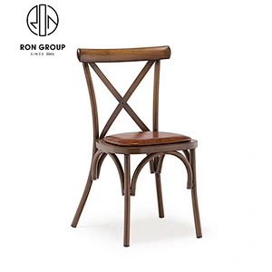 French Upholstered Cross Back Chair