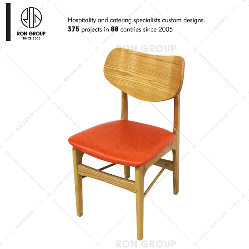 Industrial Vintage Rural Style Wood Design Cafe Wood Dining Restaurant Chair