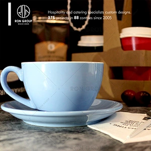 Ceramic Coffee Cup With Saucer Used For Coffee Shop