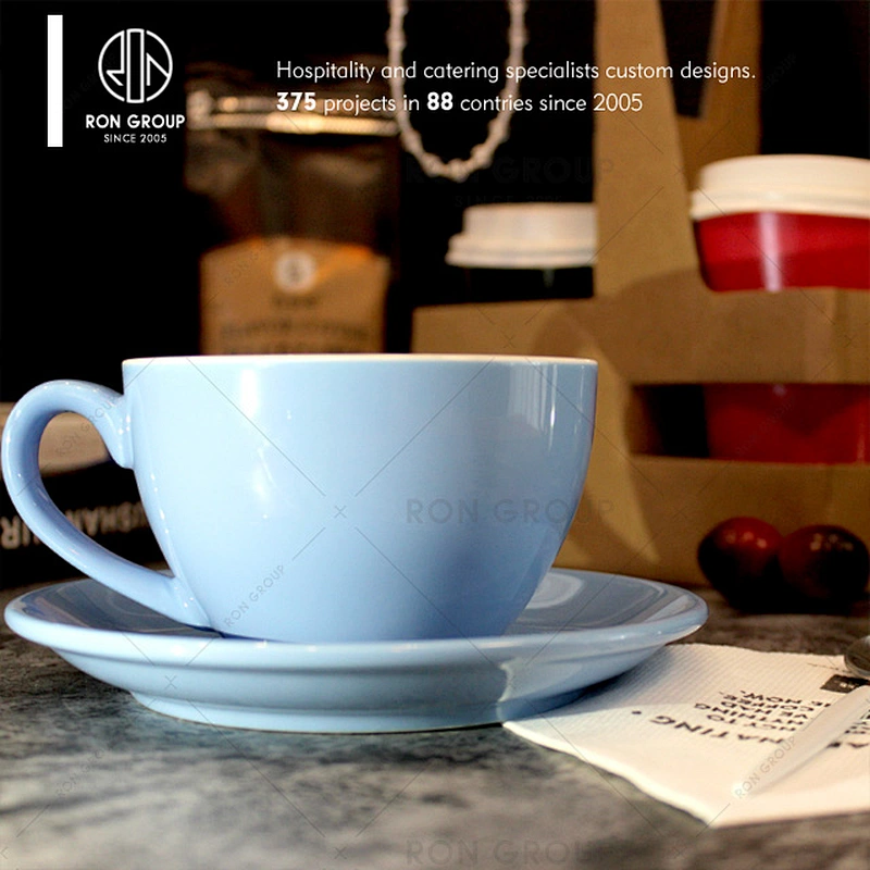 Ceramic Coffee Cup With Saucer Used For Coffee Shop