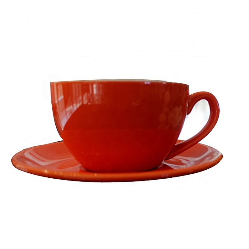 High End Orange Non Slip Insulation Ceramics Coffee Mug