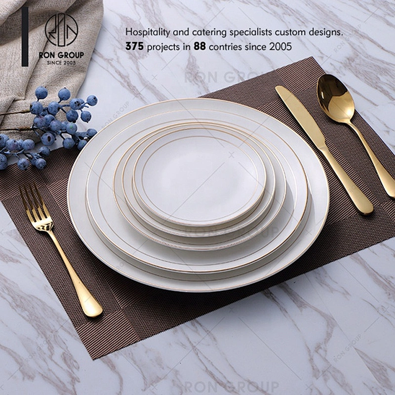 One Stop Restaurant Portable Stainless Steel Gold Cutlery Set