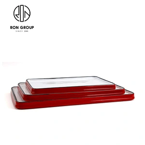 dinnerware ceramic 10inch 12inch 14inch rectangular flat dinning plate