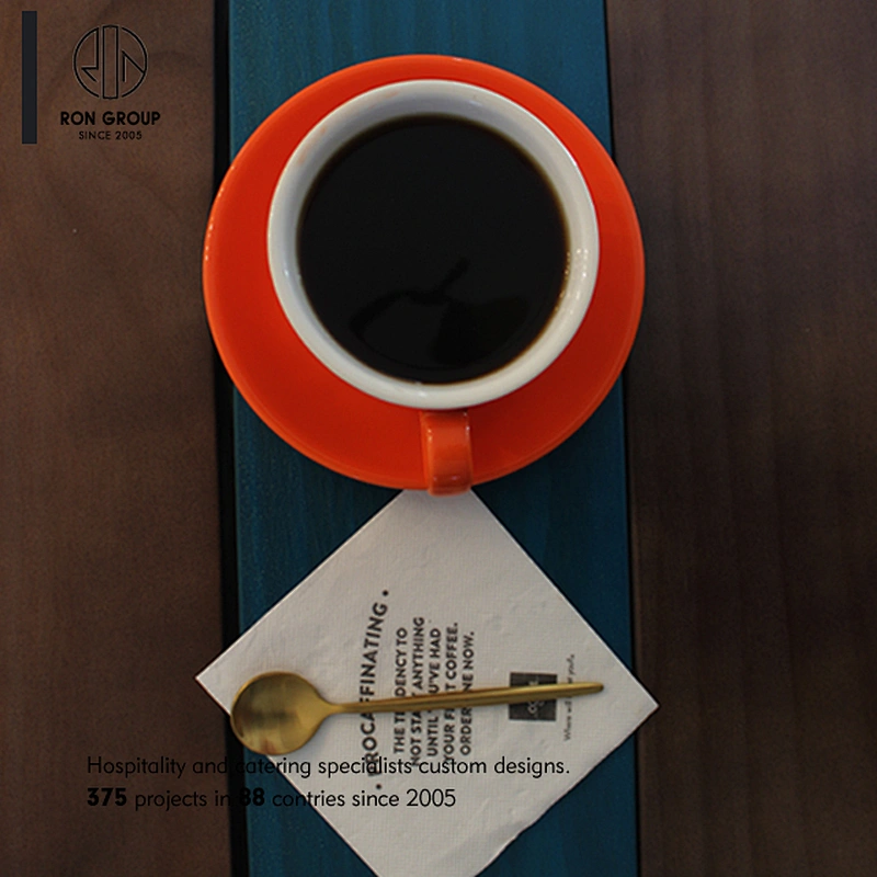 High End Orange Non Slip Insulation Ceramics Coffee Mug