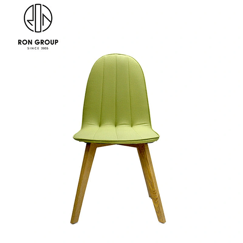 Wholesale Restaurant Fabric Dining Chair With Wooden Leg