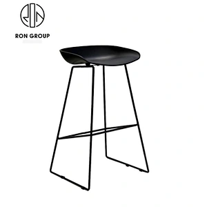 Wholesale Metal High Chair With Wooden Seat For Bar