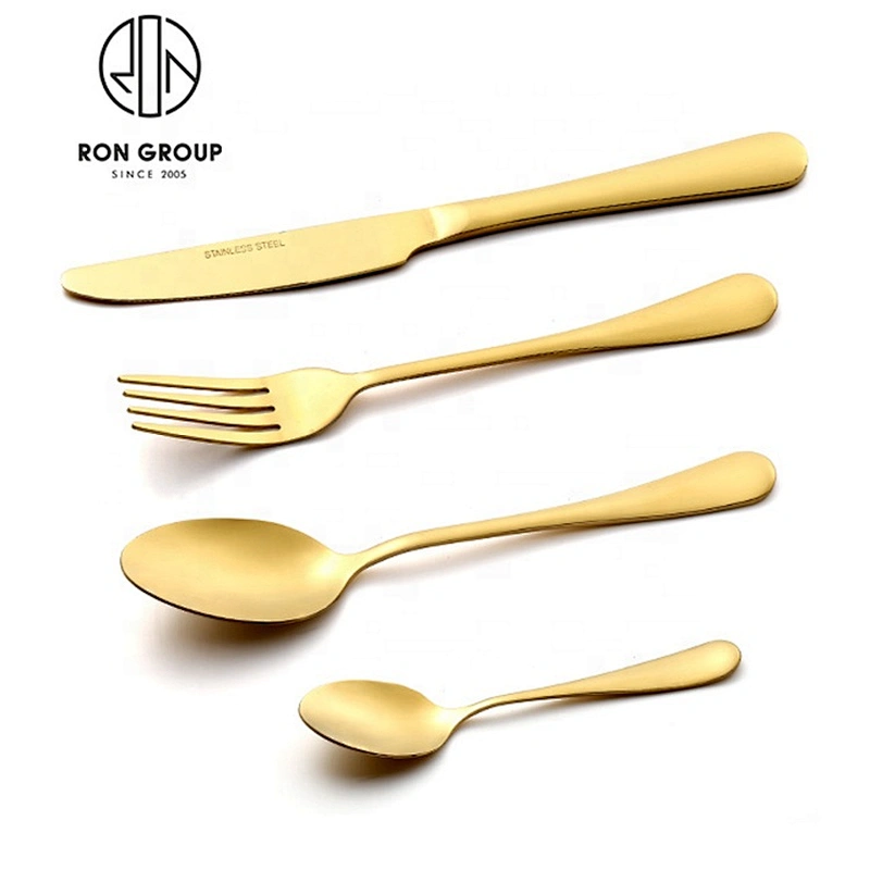 One Stop Restaurant Portable Stainless Steel Gold Cutlery Set