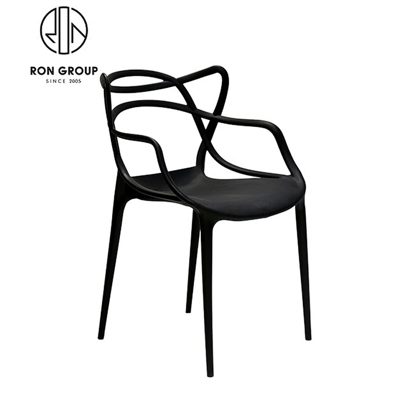 Simple Style Restaurant Plastic Grey Dining Chair