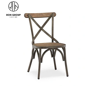 Event Banquet Furniture Cross Back Chair with Rattan Seat