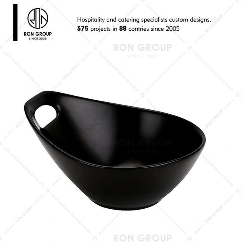 Wholesale Restaurant Matte Black Ceramic Dinner Plate