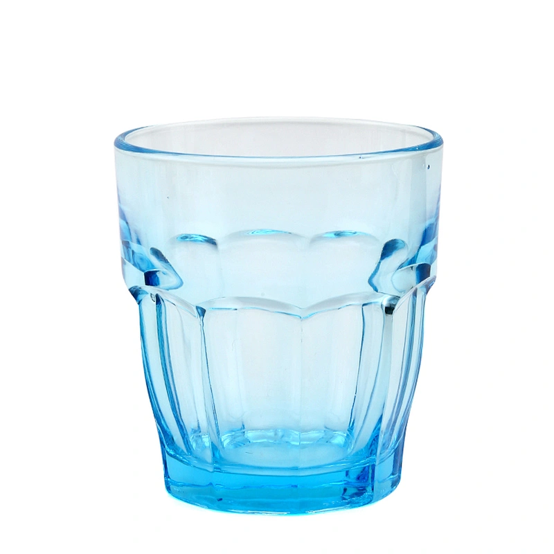 Home Decor Clear Colored Transparent Tempered Water Glass