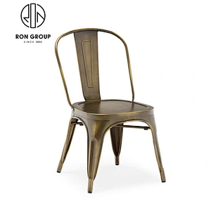 Powder Coating restaurant vintage Industrial metal dining chair