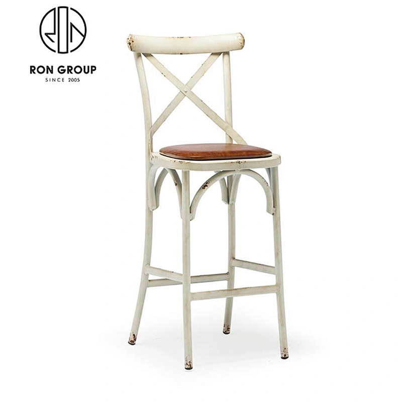 Restaurant bar stool cross back chair