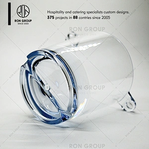 Food grade restaurant barware durable 2L plastic ice bucket for beer
