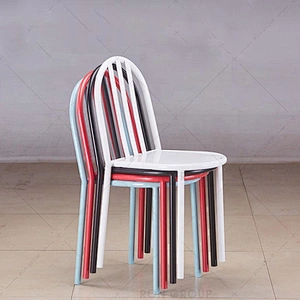 Different Color Stainless Steel Metal Rest Stackable Chair