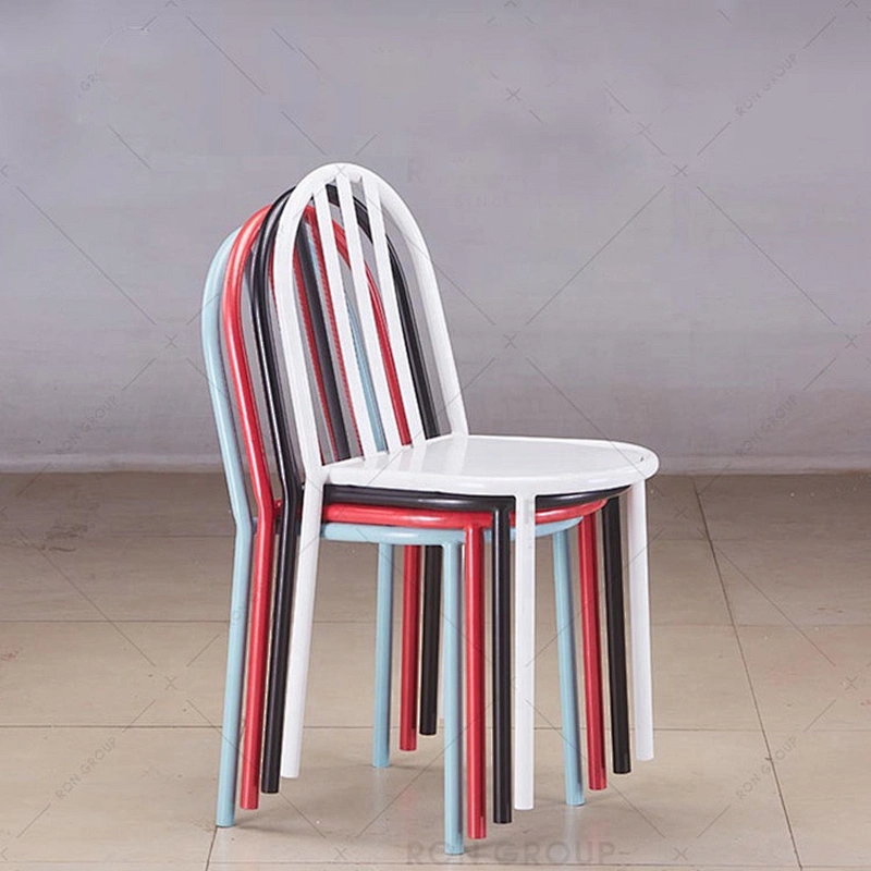 Different Color Stainless Steel Metal Rest Stackable Chair