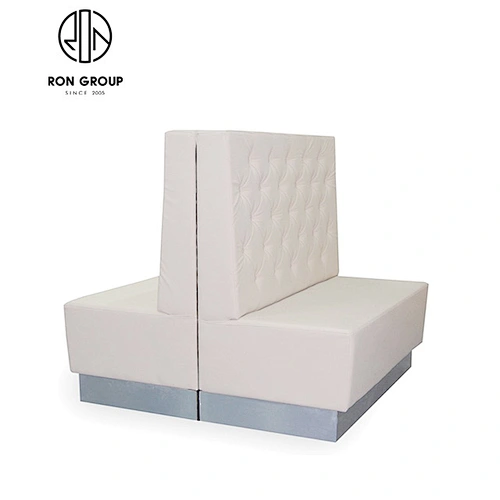 Commercial Restaurant White Two Sides Booth Seating