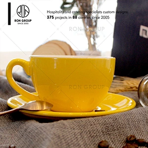 Ceramic Coffee Cup With Saucer Used For Coffee Shop