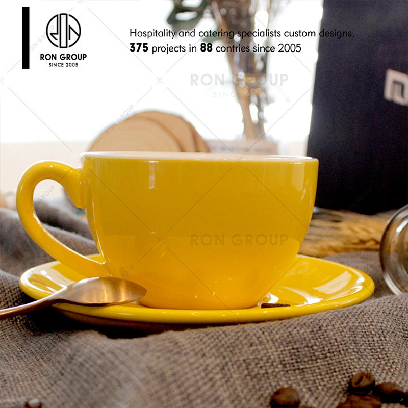Ceramic Coffee Cup With Saucer Used For Coffee Shop