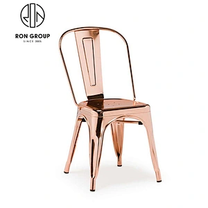 Powder Coating restaurant vintage Industrial metal dining chair