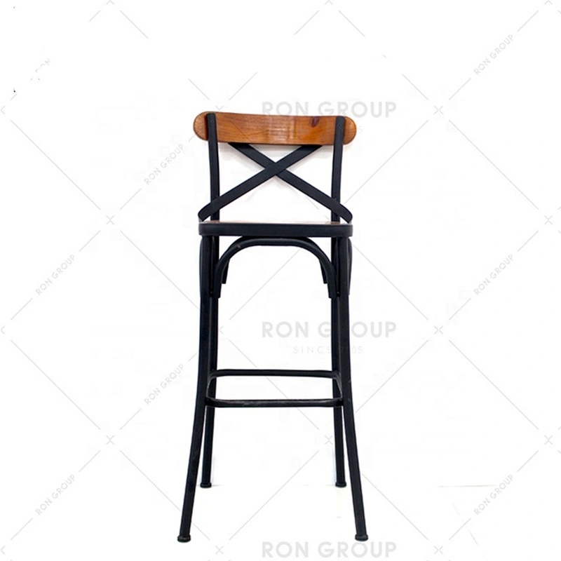 Lounge Fashion Cafe Restaurant Wooden High Bar Stools