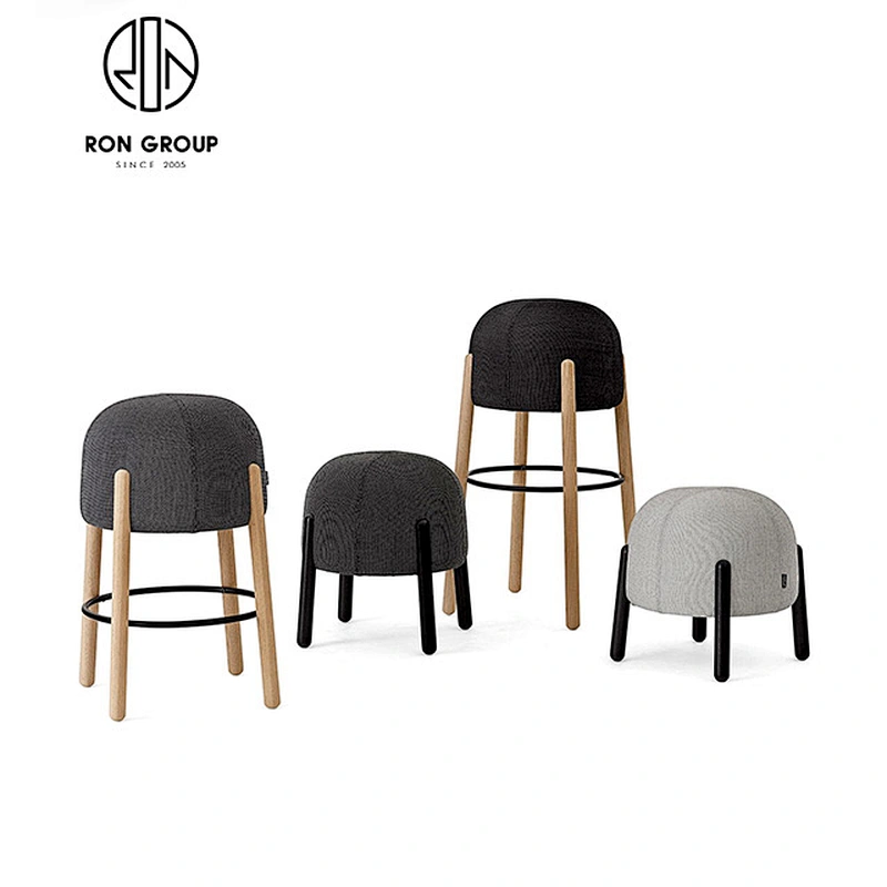 Wholesale Italian Wood Bar Stool With PU Leather Seat