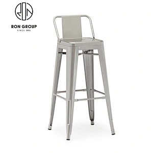 Wholesale Silver Color Metal Pub Bar High Chair
