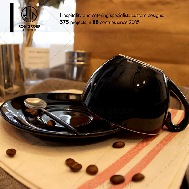 Ceramic Coffee Cup With Saucer Used For Coffee Shop