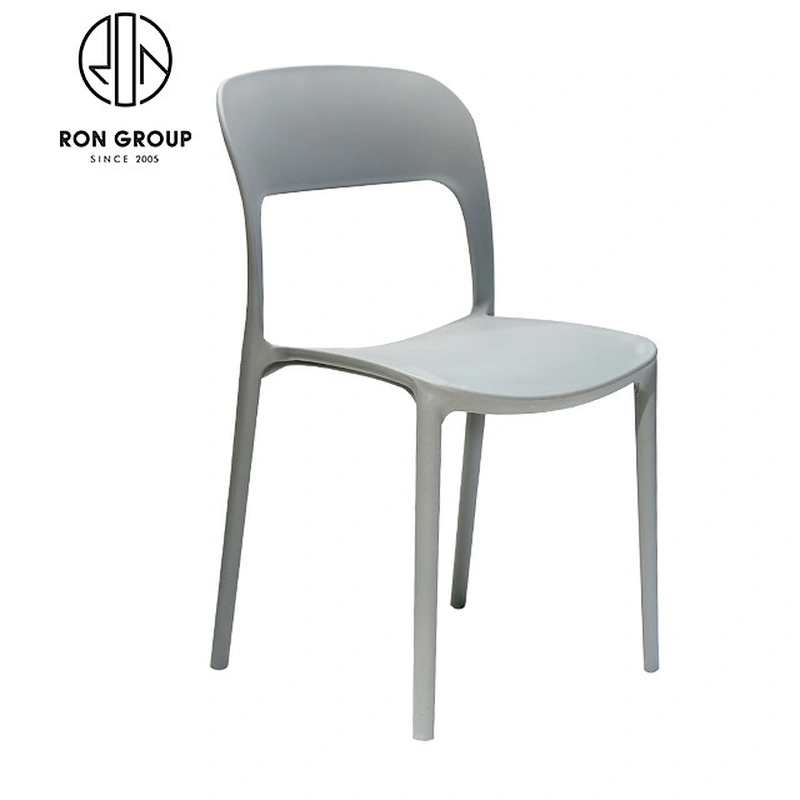 Simple Style Restaurant Plastic Grey Dining Chair