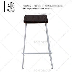 Restaurant supplier simple design industrial metal iron bar stool