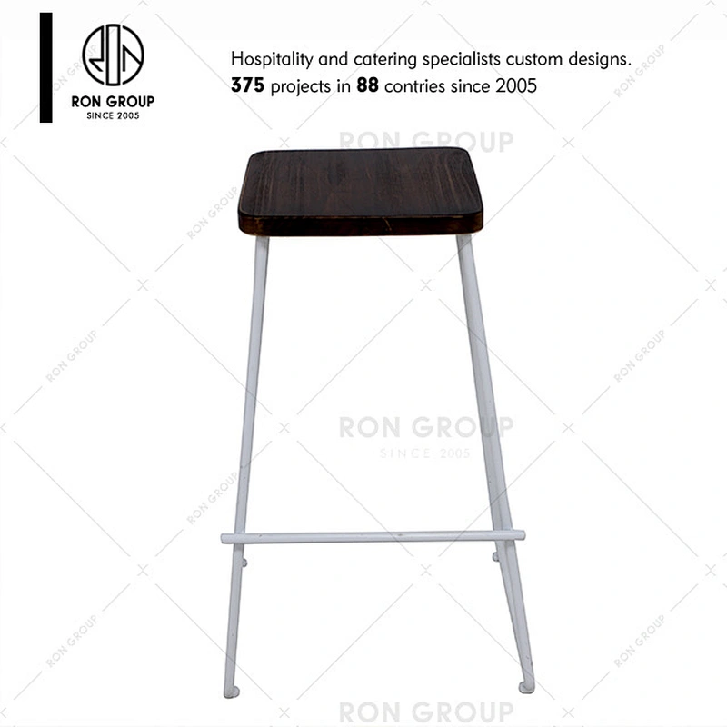 Restaurant supplier simple design industrial metal iron bar stool