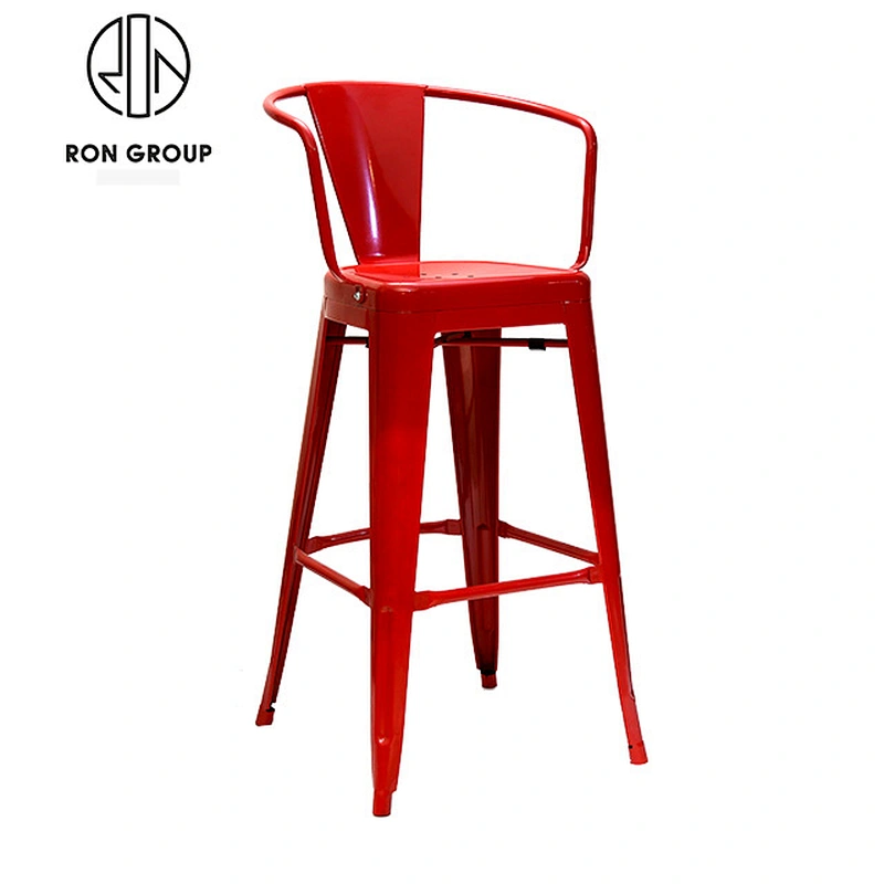 Wholesale Metal High Chair With Wooden Seat For Bar