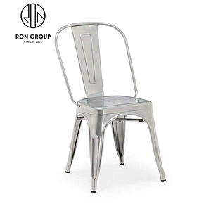Bronze Metal Legs Industrial Dining Chair For Sale