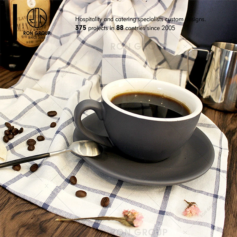 Ceramic Coffee Cup With Saucer Used For Coffee Shop