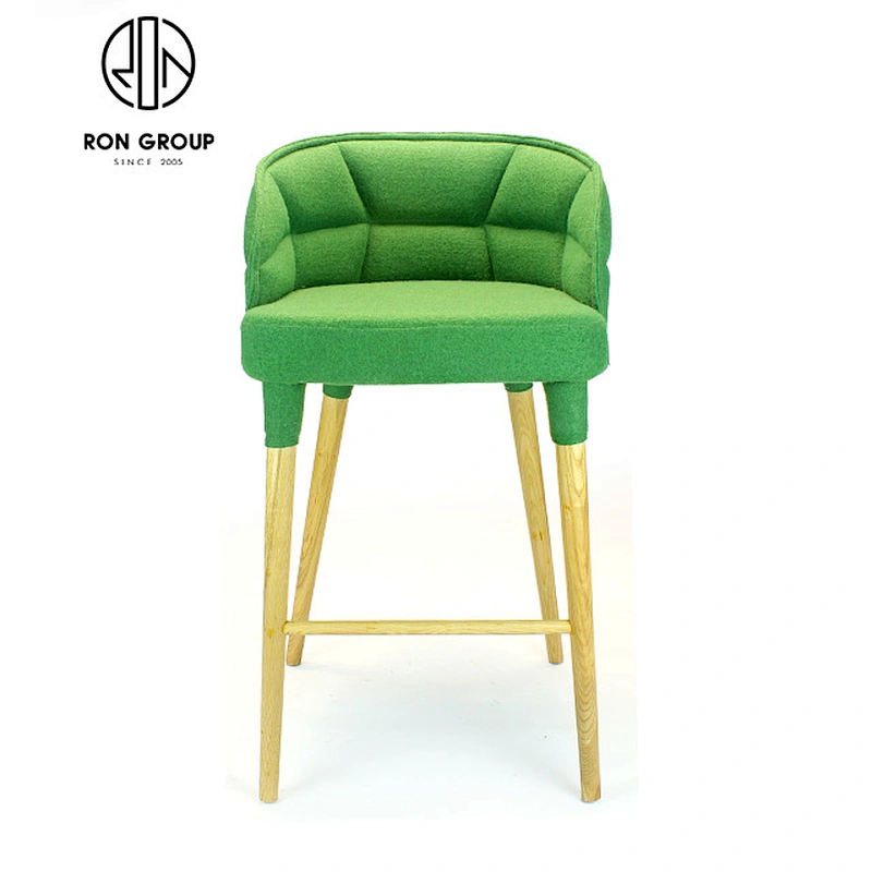 Hot Sale Modern Wooden Bar Chair With PU Leather Seat