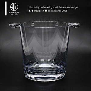 Food grade restaurant barware durable 2L plastic ice bucket for beer