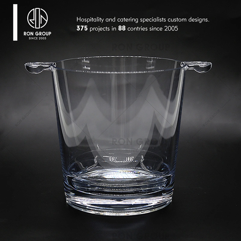 Food grade restaurant barware durable 2L plastic ice bucket for beer