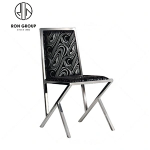 Modern high back dining stainless steel dining chairs