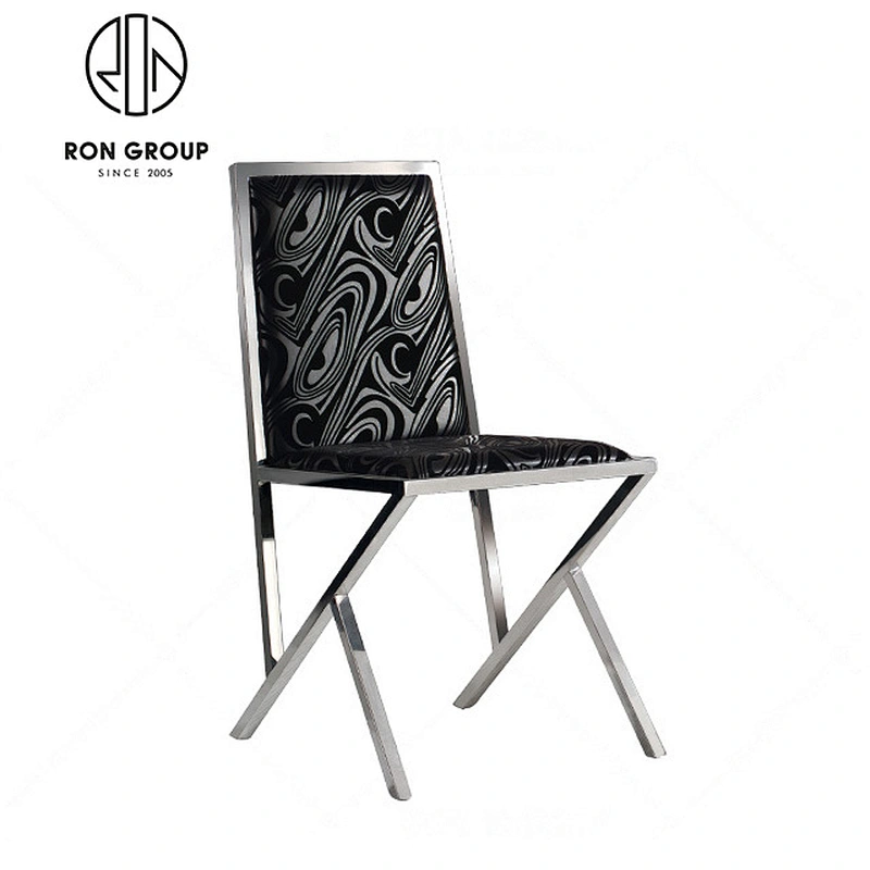 Modern high back dining stainless steel dining chairs