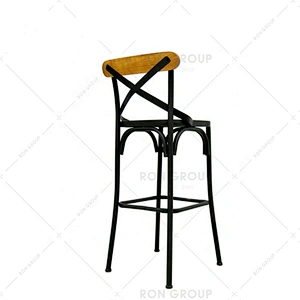 Lounge Fashion Cafe Restaurant Wooden High Bar Stools