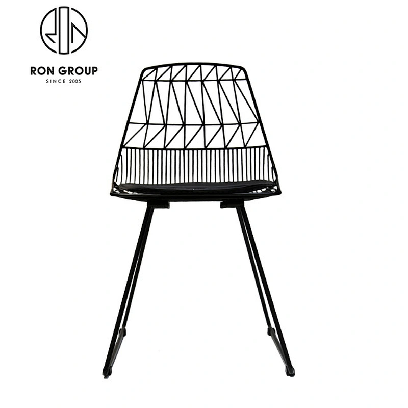 Wholesale Metal Frame Restaurant Dining Chair With Wooden Seat