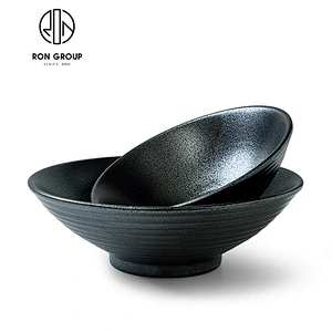 Hot Sale Japanese Restaurant Ceramic Matt Black Bowl