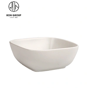 Wholesale Ceramic Square Shape Matte White Dinner Plate