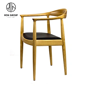 High Quality Restaurant Furniture Wishbone Wood Dining Chair With Soft Seat