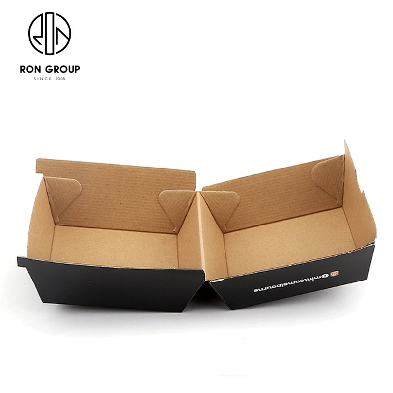 Wholesale Restaurant Custom Logo Black Disposable Takeway Food Container
