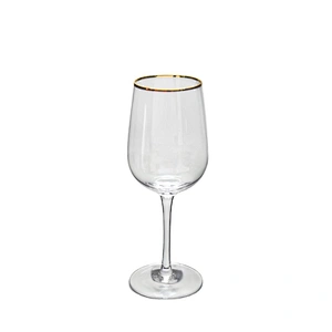 Hot Selling Wedding Use Toasting Drinkware Gold Rim Red Wine Glass