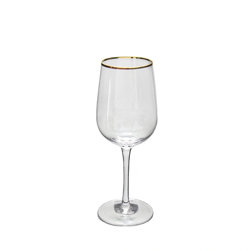 Hot Selling Wedding Use Toasting Drinkware Gold Rim Red Wine Glass