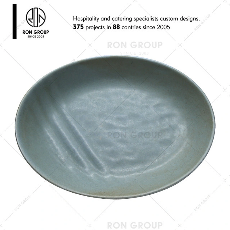 Restaurant Ceramic Green Soup Plate Soup Bowl