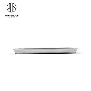 Quality  Silver Stainless Steel Tray Plate Square Food Dinner Plate