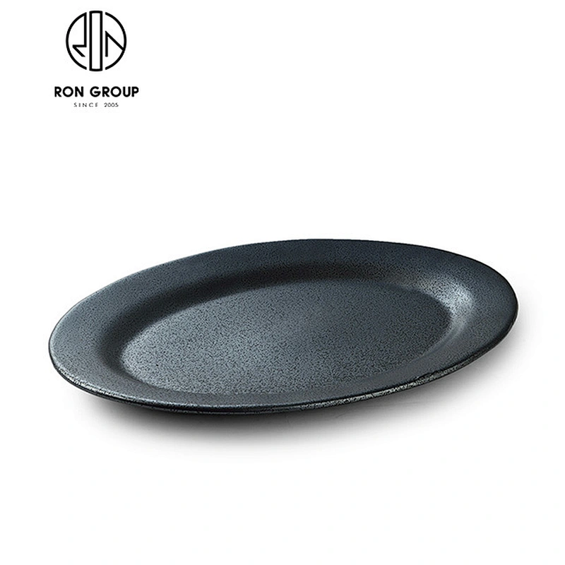 Wholesale Used For Restaurant Dinnerware Matt Black Plate